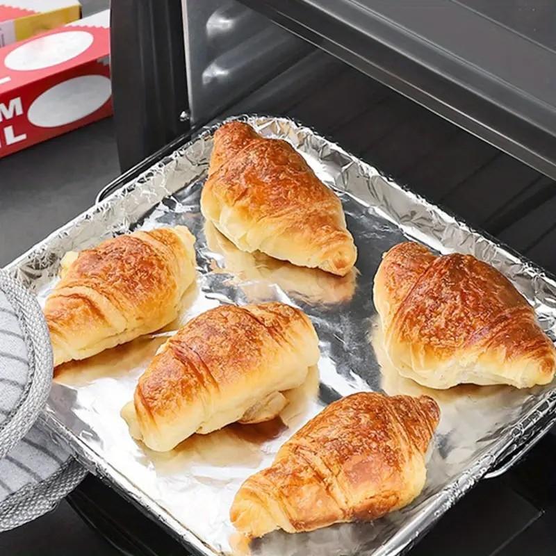 Disposable Aluminum Foil, Non-Stick BBQ Wrapping Paper, Oven Safe Kitchen Oil-Proof Tool for Baking and Grilling,Various Lengths