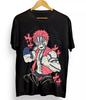 100% Cotton Tops Tee Akaza Kimetsu No Yaiba T-Shirt Demon Slayer Tanjiro Unisex Black Tshirt