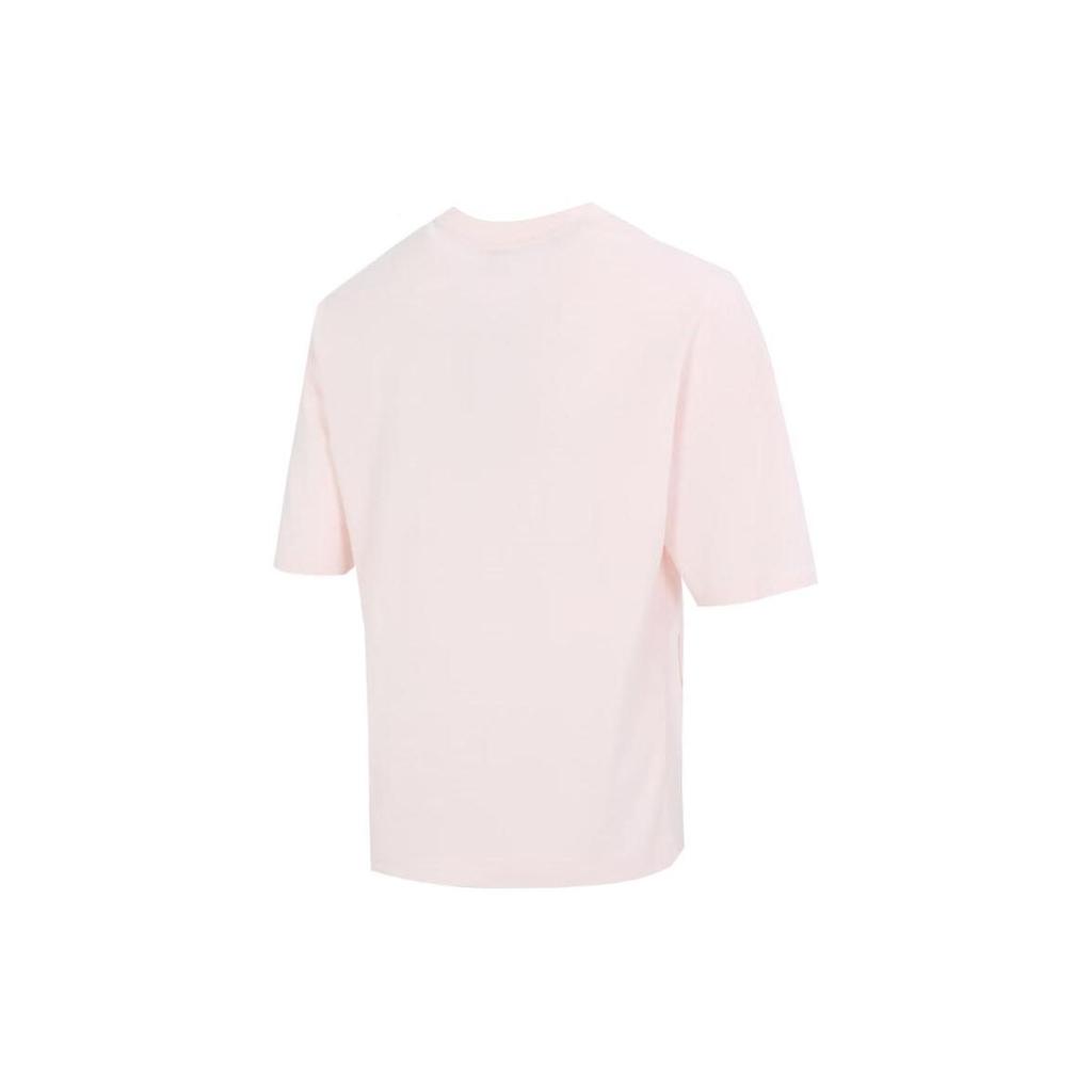 Puma Logo Print Training Fitness Trendy Breathable Round Neck Short Sleeve T-Shirt Women Tops Pink 677522-24