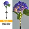 LED Solar Garden Light Outdoor Hydrangea Light Waterproof Flowers Stake Light for Garden Pathway Backyard Landscape Decorative