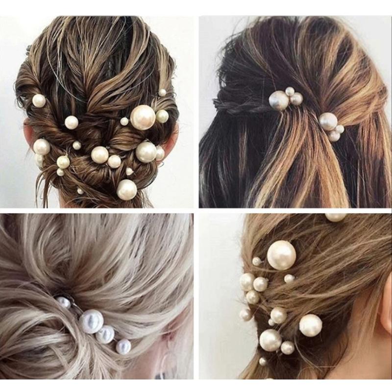 Pearl Decor U-Shaped Hair Pins Alloy Vintage Hair Sticks Chinese Hair Pin Hairstyle Chignon for Girls Alloy Hairpin