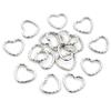 50pcs/lot Gold Silver Plated Heart Star Jump Rings Twisted Split Rings Spacer Connectors For Jewelry Making Making Supplies