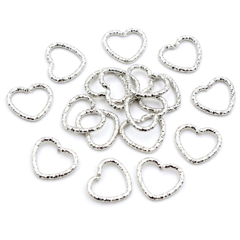 50pcs/lot Gold Silver Plated Heart Star Jump Rings Twisted Split Rings Spacer Connectors For Jewelry Making Making Supplies