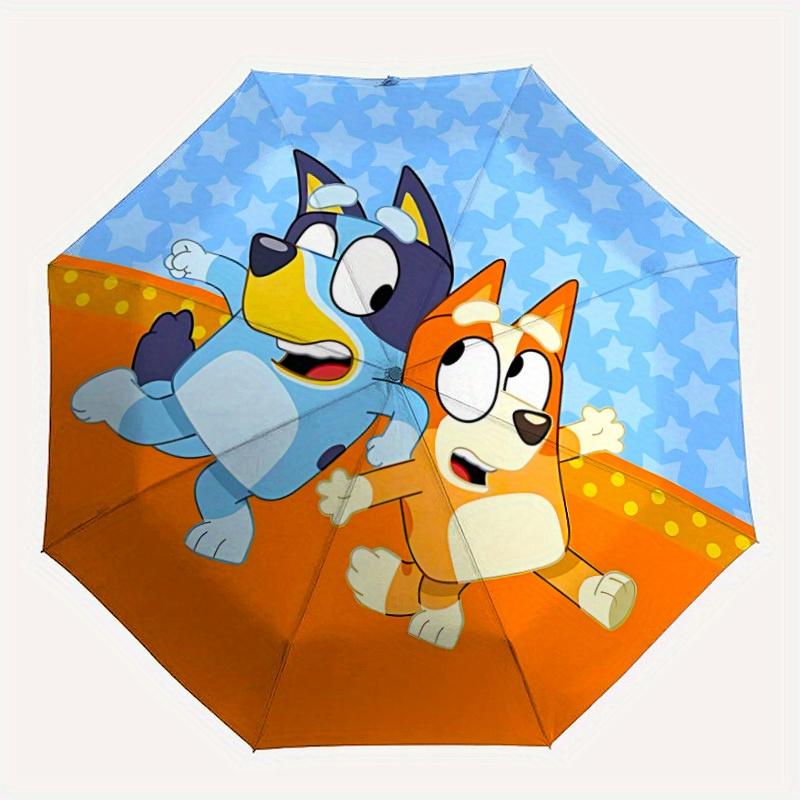 

1pc Automatic Folding Personality Umbrella, Portable Collapsible Design, 8-Rib Iron Frame, All-Season Casual Outdoor Accessory for Christmas Birthday