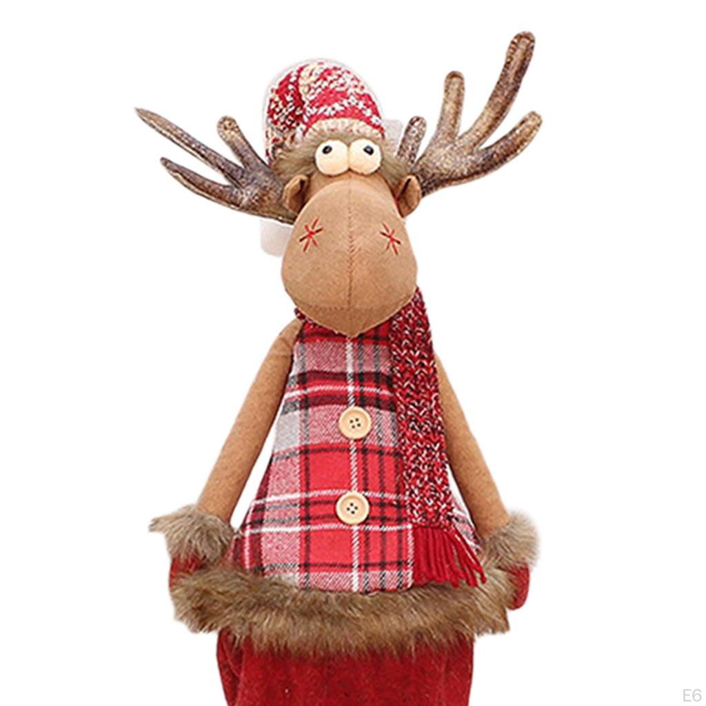 Christmas Doll Figurine Ornament Novelty Toy for Winter Festival Tabletop Shelf Home Decor