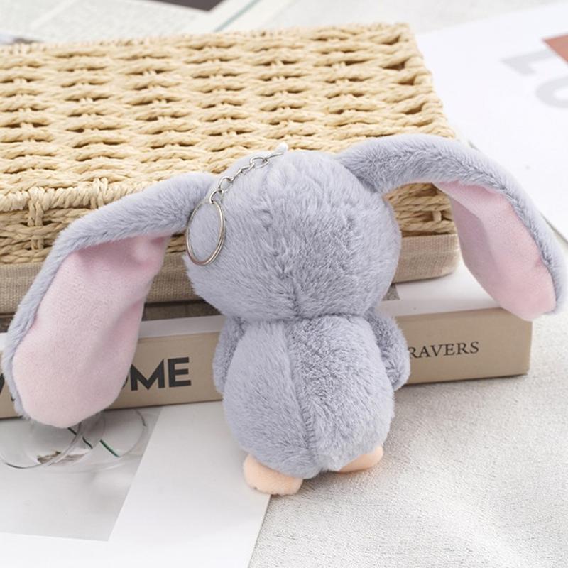 Long-Eared Rabbit Doll Pendant Cute Little White Rabbit Plush Gift Doll Bag Keychain Pendant Gift Children Sleeping Doll