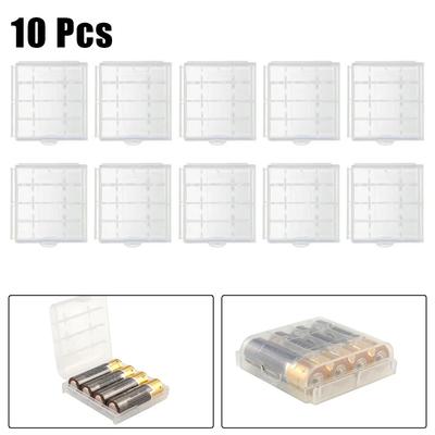 10 SZTUK Pudełko do przechowywania baterii Plastikowe etui Uchwyt na pudełko do przechowywania baterii 67×60×18mm Na baterie AA AAA Organizer Akcesoria