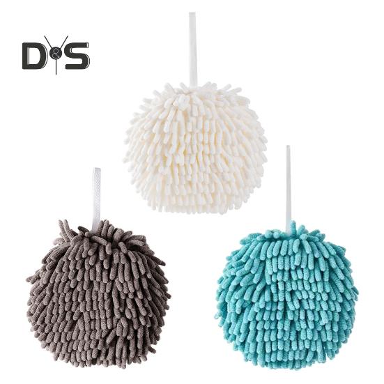 

3 шт. Полотенце для рук из синели с подвесным шнурком, хорошо впитывает воду, компактный дизайн, сверхтонкое волокно, утолщенное, многоразовое, для уборки кухни и ванной комнаты A Sets