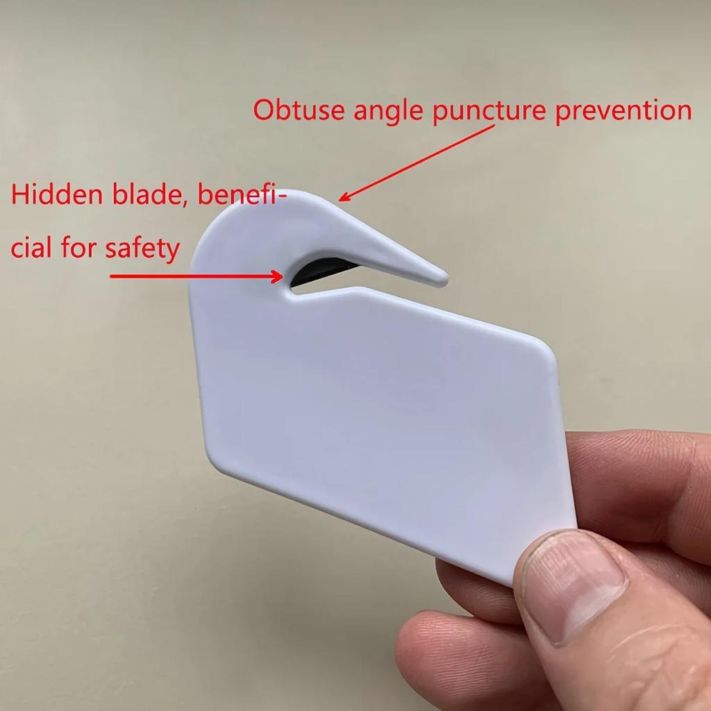 2-piece / 5-piece portable plastic letter opener, box opener, short hook unloader paper cutter, furniture packaging safety knife