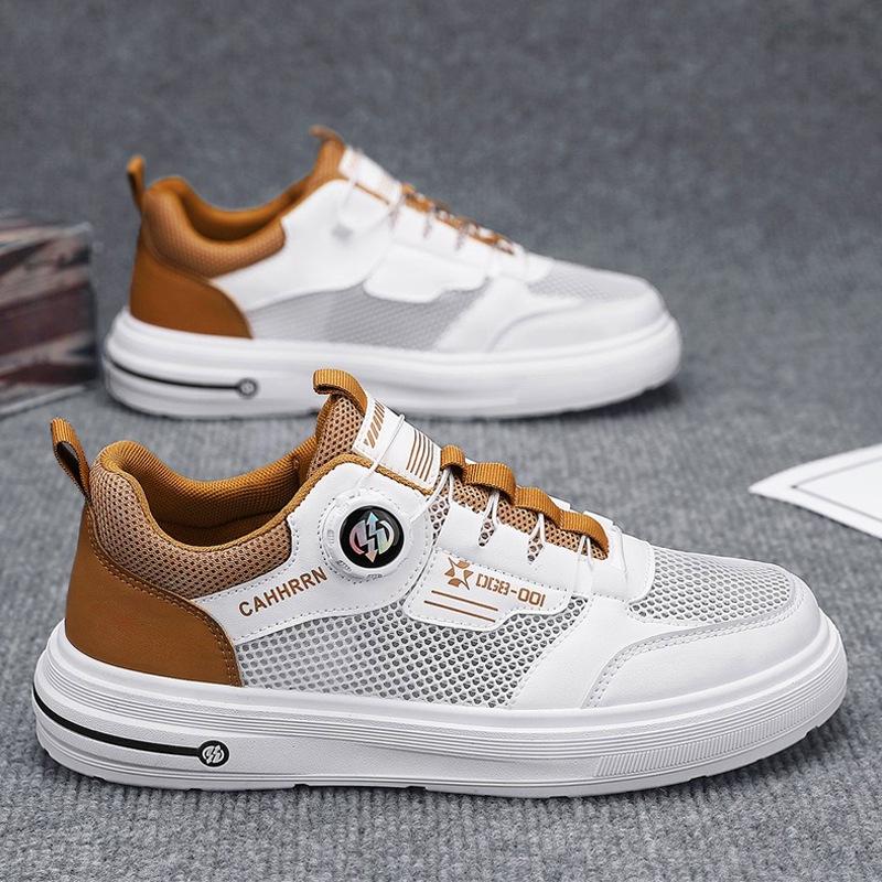 Mesh Men's Shoes Spring Summer 2025 New Board Shoes Student Casual Little White Shoes Men's Breathable Sports Trendy Shoes Men