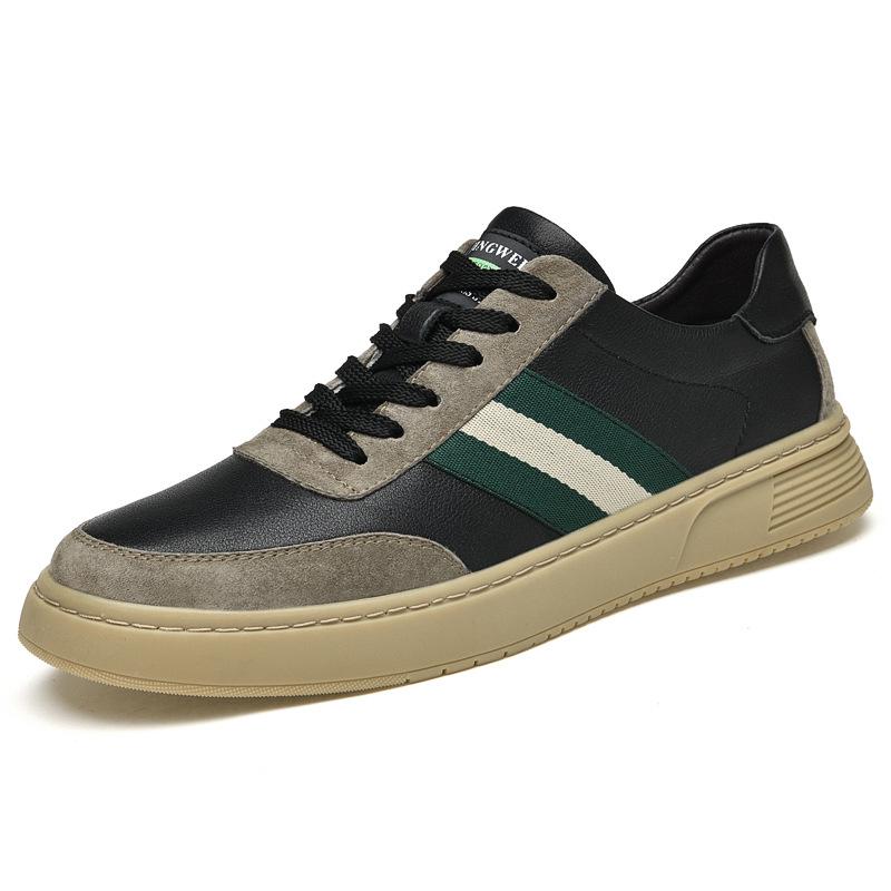 Men's Shoes 2025 Summer New Men's Youthful Style Thick-soled Round Toe Shoes Lace-up Everyday Work Fashion Casual Shoes