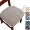 1Pcs Waterproof Chair Seat Cover Stretch Jacquard Chair Cover Dining Room Removable Anti-dirty Without Backrest Chair Protector
