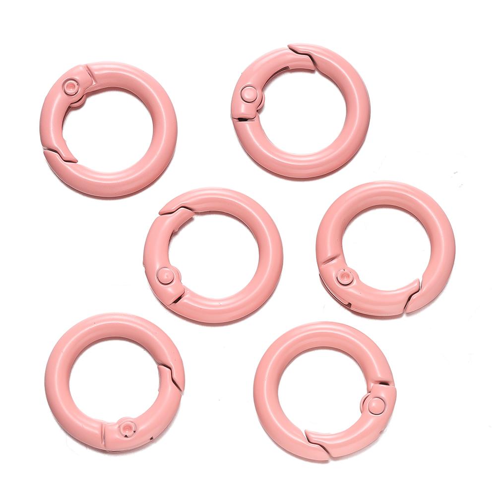 5Pcs Colorful O Ring Spring Clasp Openable Round Carabiner Keychain Clips Hook Dog Chain DIY Jewelry Buckle Connector