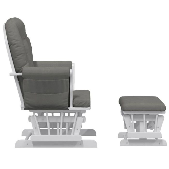 VidaXL Rocking Chair with Footrest Dark Grey Fabric 351661