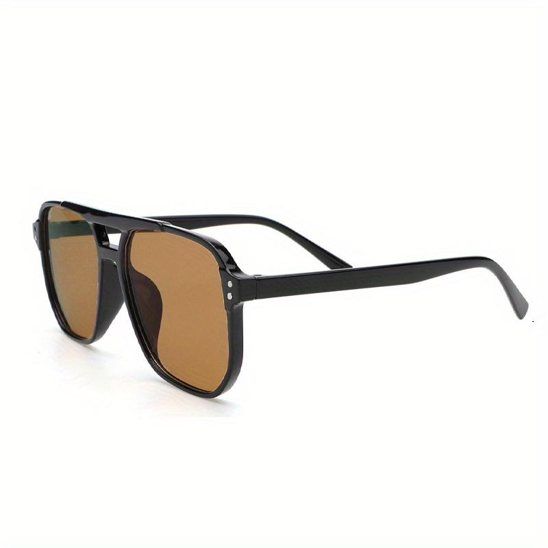 1/2 pezzi - Occhiali da sole quadrati vintage per donna uomo montatura spessa doppio ponte occhiali da vista femminile chic occhiali da sole poligonali tonalità