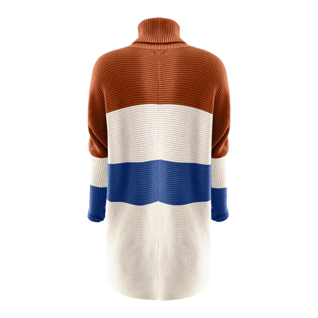 Women's Loose Knitted Star Shape Print Long Sleeve  Sweater Blouse