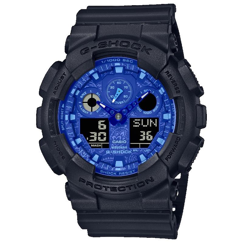 

Casio G-SHOCK Men s Resin 200M Water Resistant Digital Shock Resistant Quartz Watch GA-100BP-1A чёрный