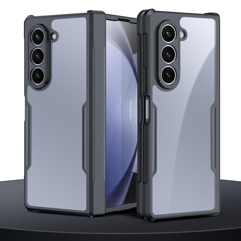 XUNDD For Samsung Galaxy Z Fold6 5G Case TPU+Acrylic Precise Cutouts Phone Cover with Screen Film/Protective Bar