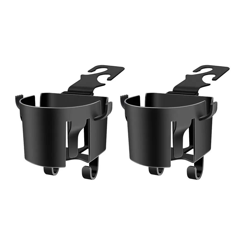 Car Seat Back Cup Holder with Double Hooks Adjustable Phone Holder for Water Cup Bag Umbrella Auto Storage Organizer X1D7