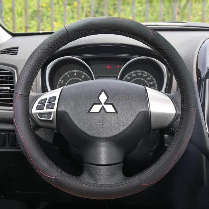 ABS Auto Lenkrad Mittel Emblem Aufkleber Für Mitsubishi ASX Ralliart Lancer Cordia Pajero Outlander Eclipse L200 EVO Cross TX1