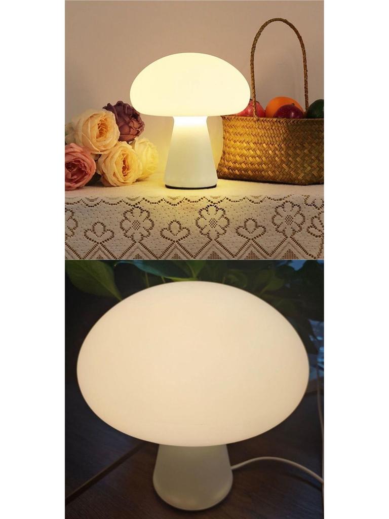 Mid-Century French Mushroom Table Lamp - Bedside & Desk Night Light for Stylish Decor