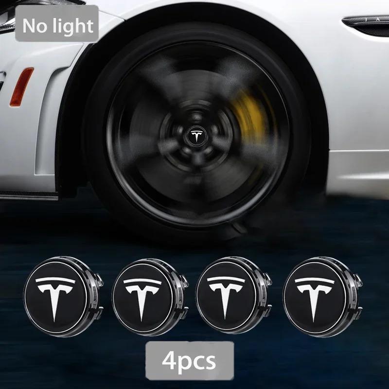 

4PCS Tesla Model 3 S X - 4PCS 57mm Magnetic Levitation Wheel Center Cap Covers, Floating Logo Hub Emblem Kit, tesla Accessories