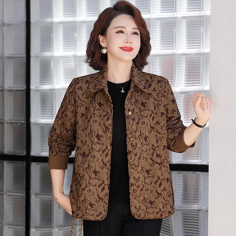 2026 Spring Floral Lapel Jacket: Stylish & Loose Mother's Wear - Plus Size Casual Top