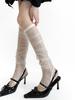 Bandage Bow Y2k Girls Leg Warmers Thigh High Socks Stockings Women Leg Warmers Summer Sun Protection Mesh Foot Cover Knee Socks