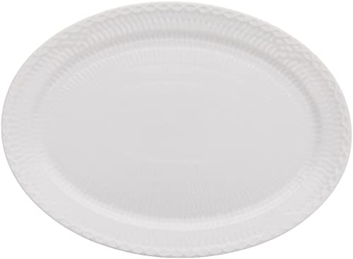 

[Officially Imported] Royal Copenhagen White Fluted Half Lace Oval Dish, 28cm, Wedding Gift, Product Number 1016792