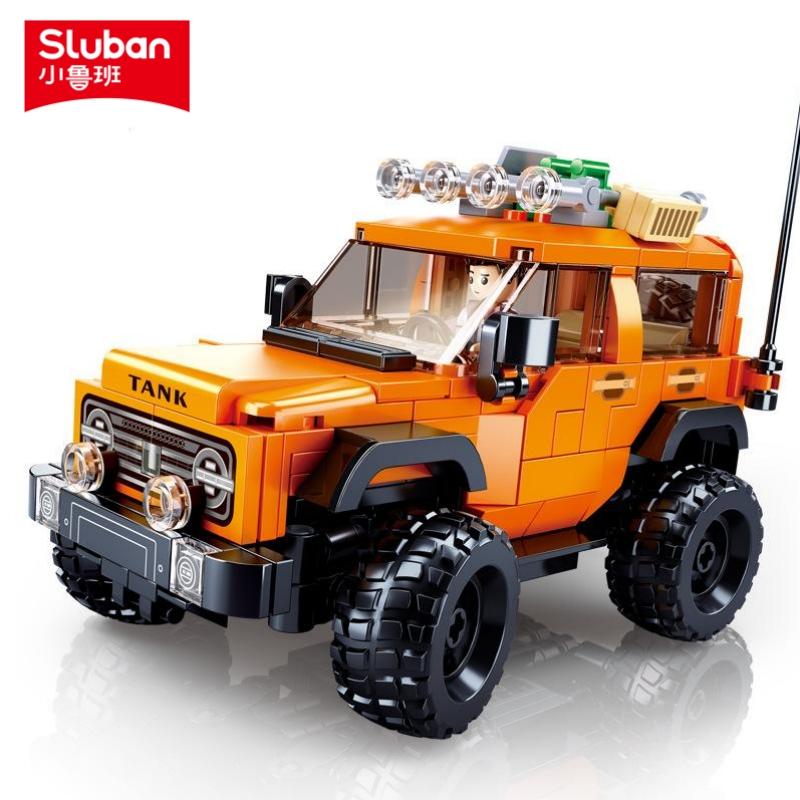 High-Quality Sluban High-Quality 302Pcs High-Quality Urban Armored combat vehicle High-Quality Suv High-Quality Car High-Quality Building
