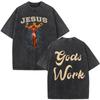 Christian Religious Jesus Forgive Them Father Bible Verse Vintage Acid Washed Tshirt Men Fashion Oversized T Shirts Streetwear