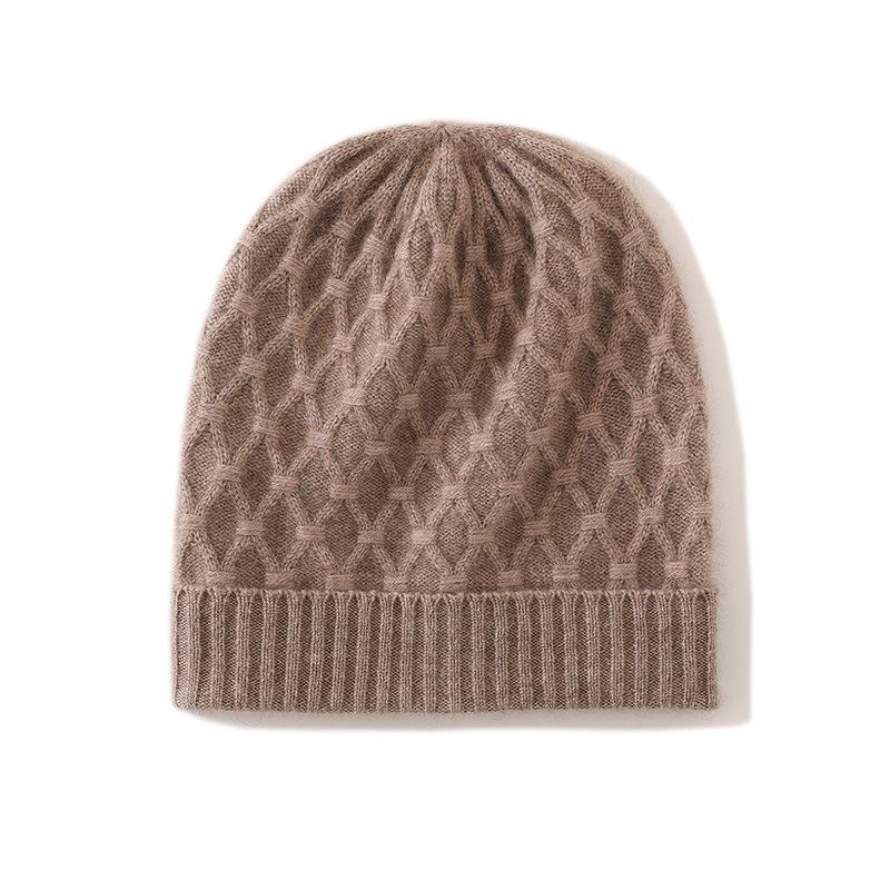 2025 Cashmere Women's Cable Knit Earflap Turn-Up Hat - High-End Autumn/Winter Fashion