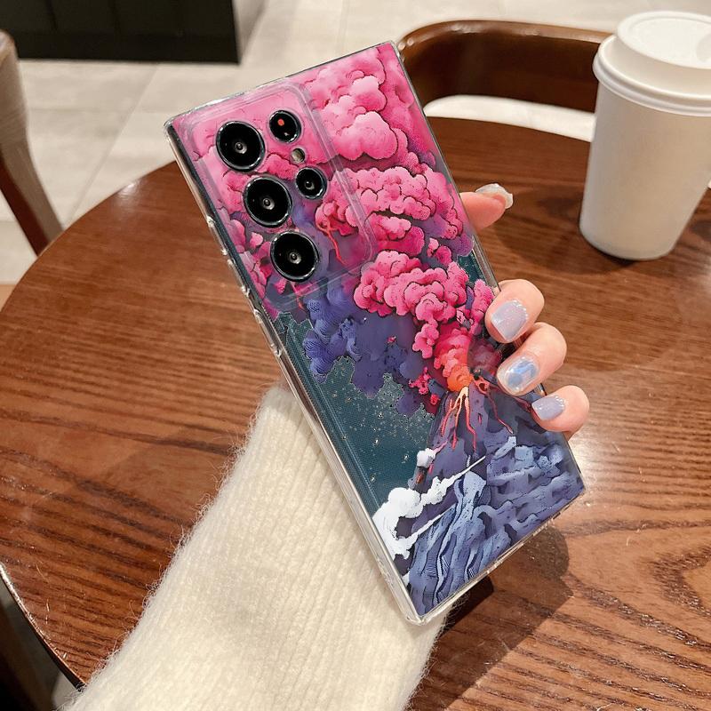 Hülle mit Landschaftsmuster für Samsung Galaxy S26 S25 S24 Ultra S23 S25 FE A57 A17 A37 A16 A56 A55 A15 A35 A36 Weiche TPU-Handyhülle