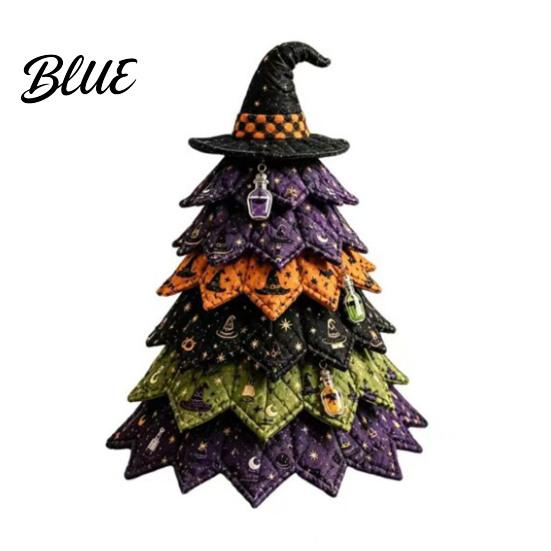 Festive Desktop Displays DIY Supplies Kit Witch Fabric Tree Halloween Quilted Cat Spider 3D Padded