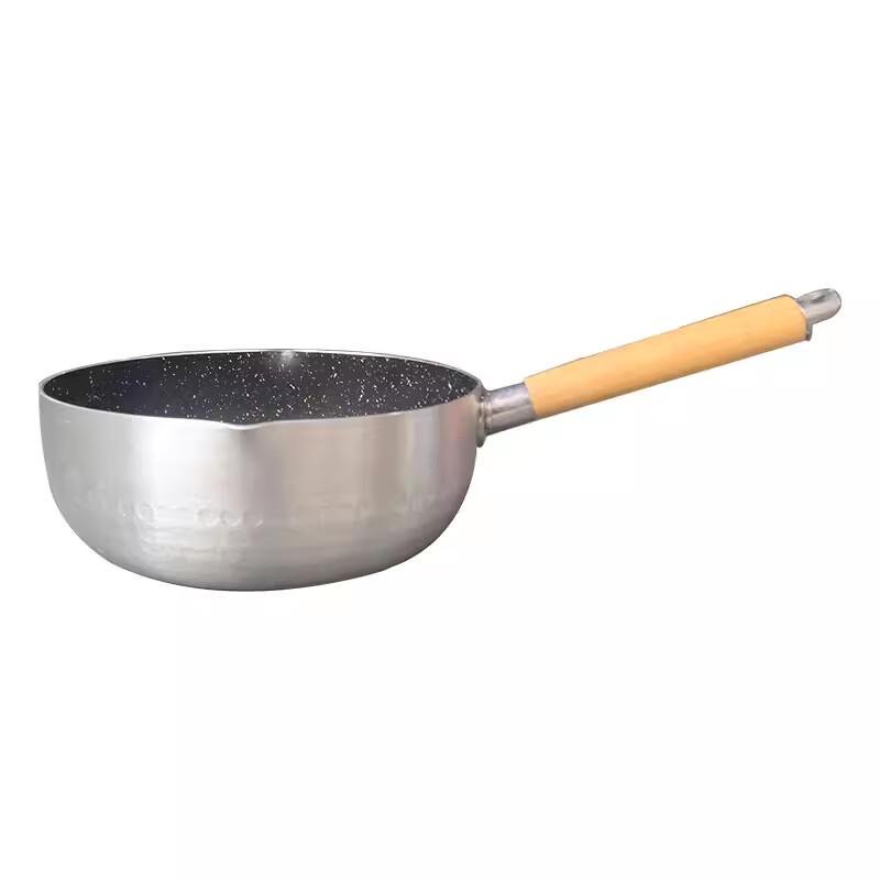 Wooden Handle Non-stick Yukihira Saucepan