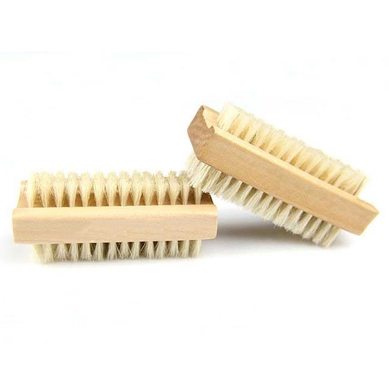 New Double-sided Nail Brush Nail Art Brushes for Manicure Manicure Pedicure Wood for Nail Care Scrubbing Tools ZJS11
