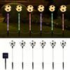 Yousheng Solar Soccer Light Outdoor, 8 Modes Color Changing Football Garden Stake Light, Waterproof Landscape Lamp for Yard Patio Lawn, Sports Fan