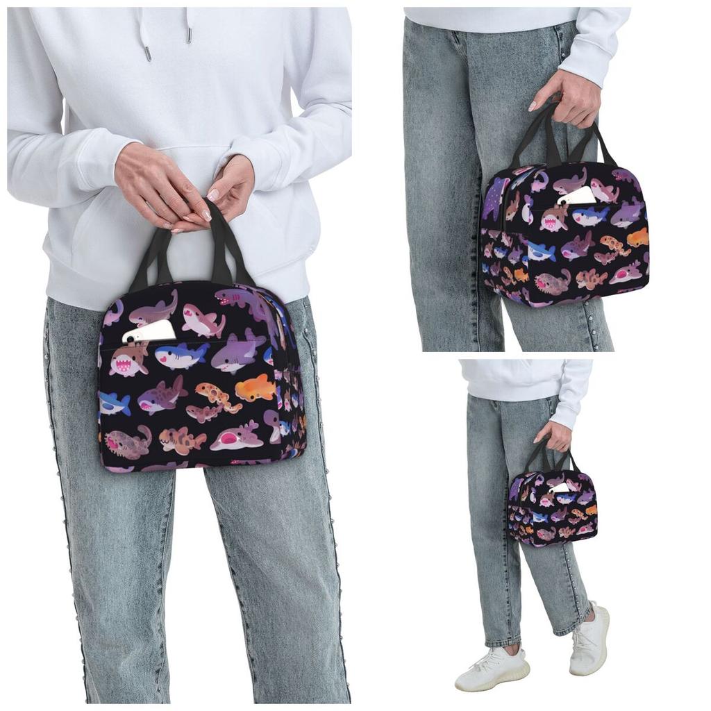 Shark Day Insulated Lunch Bag for Kids School Cooler Thermal Food Box Tote Portable Lunch Boxes Container