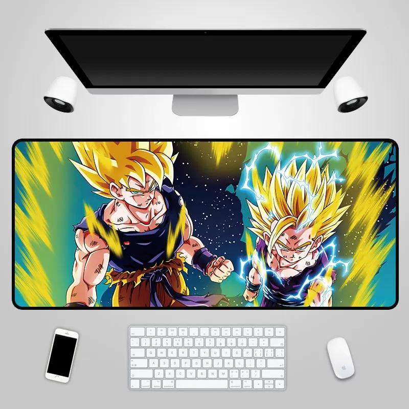 2026 Dragon Ball Leather Mouse Pad Son Goku Printing Pattern Large Size Game Gaming Keyboard Pad Boys Office Animation Non-slip Table Mat