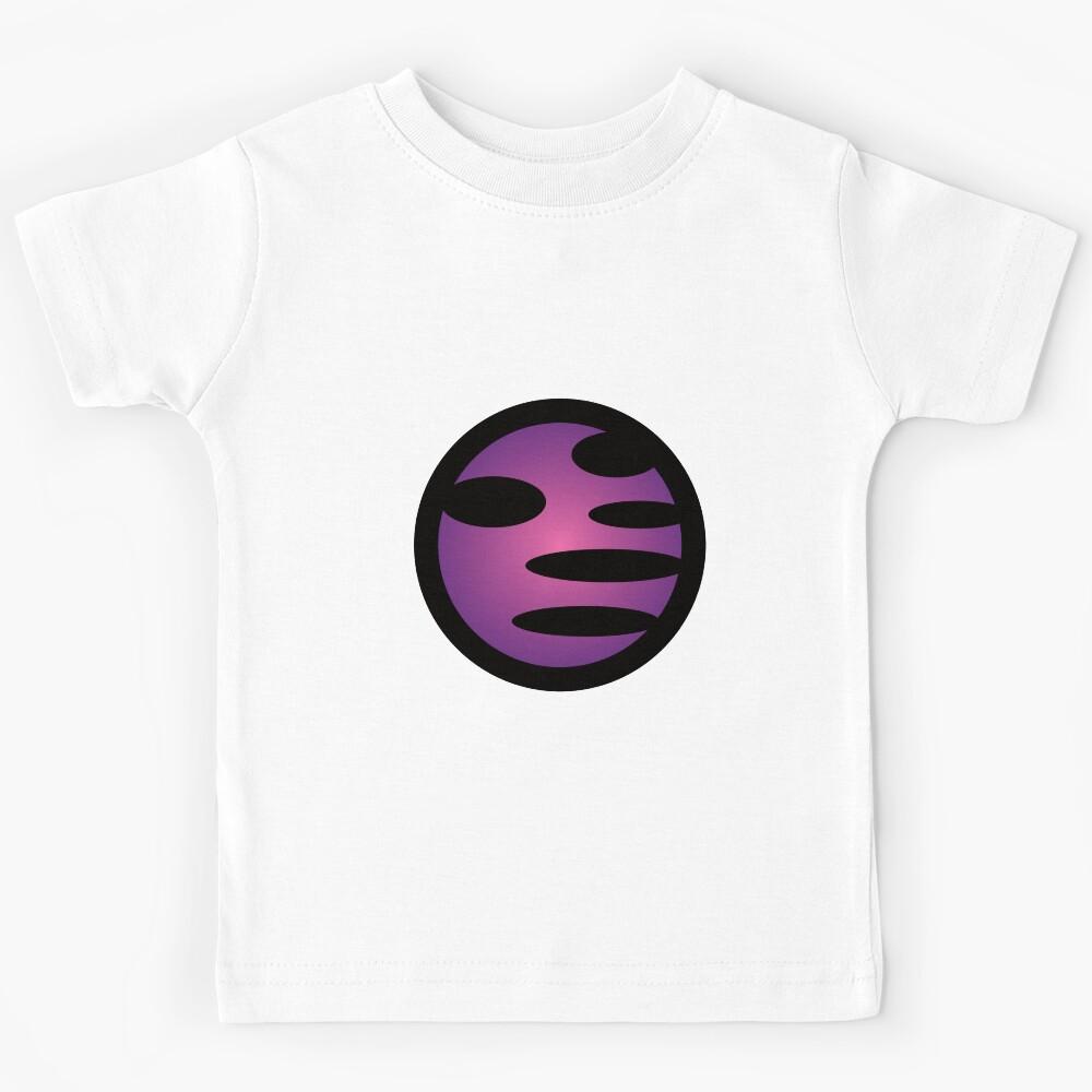 Purple And Hot Pink Abstract Fiery War Dragon Emblem Logo Design Kids T-Shirt 120