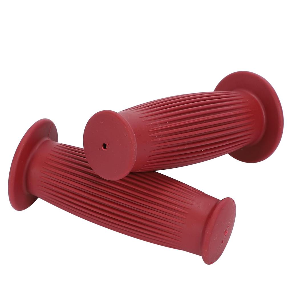 nakira Motorcycle Grip Moped Handle Barrel Type 0.9 inches (22.2 mm) Left and Right Set Rubber F Type (Bordeaux)
