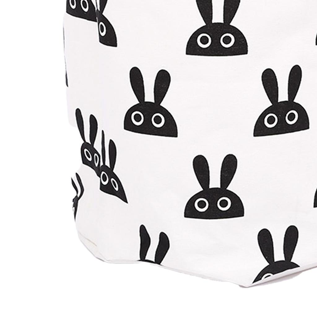 Laundry Basket Cute Rabbit Cotton 40x40x50cm Dirty Clothes Hamper Storage Basket Waterproof Lining
