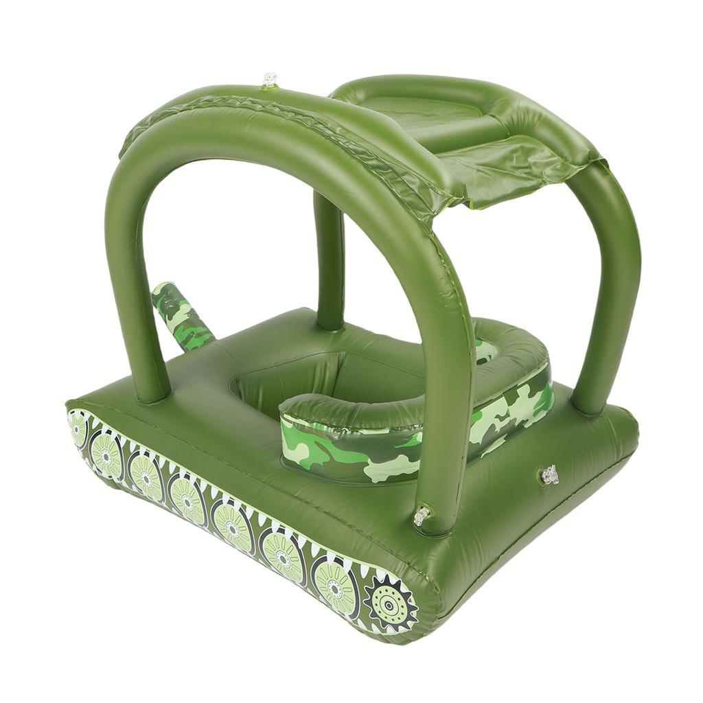 Inflatable Tank Pool Float for 1 To 3 Years Old Toddler PVC Swim Float Pool Tank Toy with Water Squirter for Summer Lake Beach Party