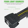 Posing Lamp Gym Waterproof Led Flashlight Posing With Magnet Rechargeable Flashlight With Hook 7-grades Dimming 180 Degree