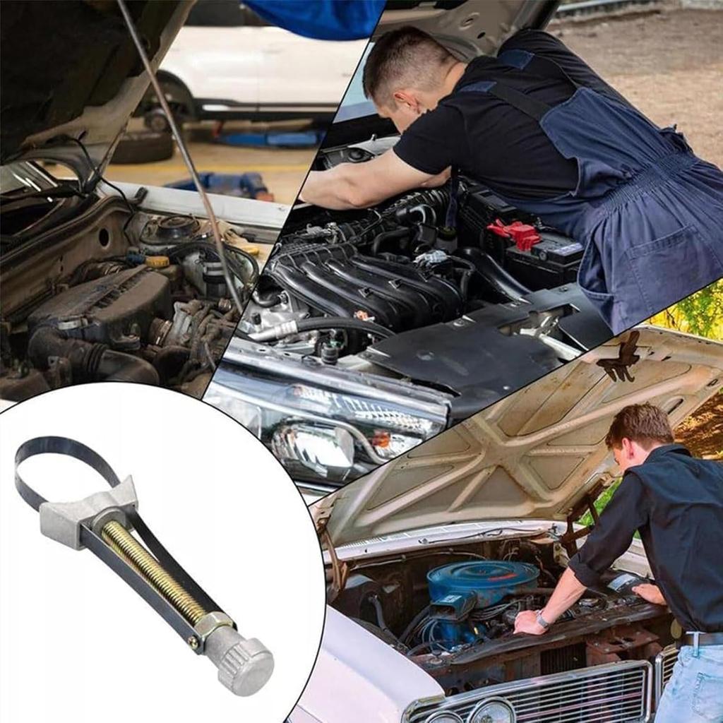 Auto Car Diameter Adjustable Oil Filter Removal Strap Wrench Tool, New Upgrades Adjustable Oil Filter Wrench, 60mm To 110mm Diameter Adjustable