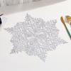 Snowflake PVC Christmas Placemat - Hot Stamping Christmas Table Decoration for Western Restaurants