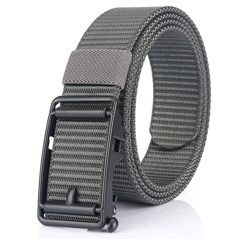 2020 3.5CM Automatic Buckle Nylon Belt Casual Business Canvas Men's Pants
