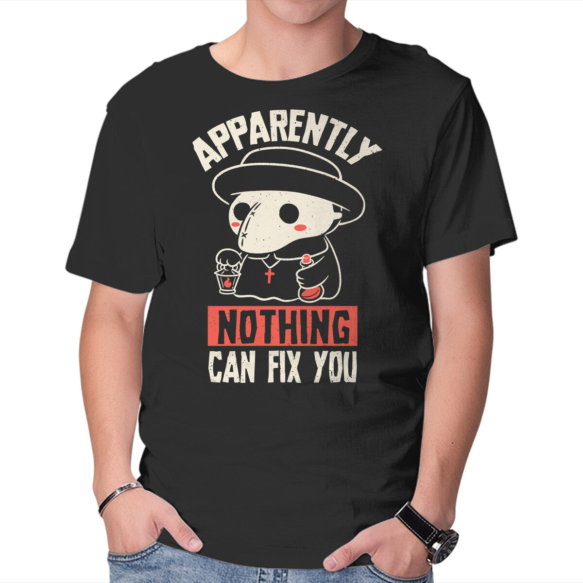 Unisex Crew Neck T-Shirt Nothing Can Fix You Graphic Short Sleeve Casual Tee XL