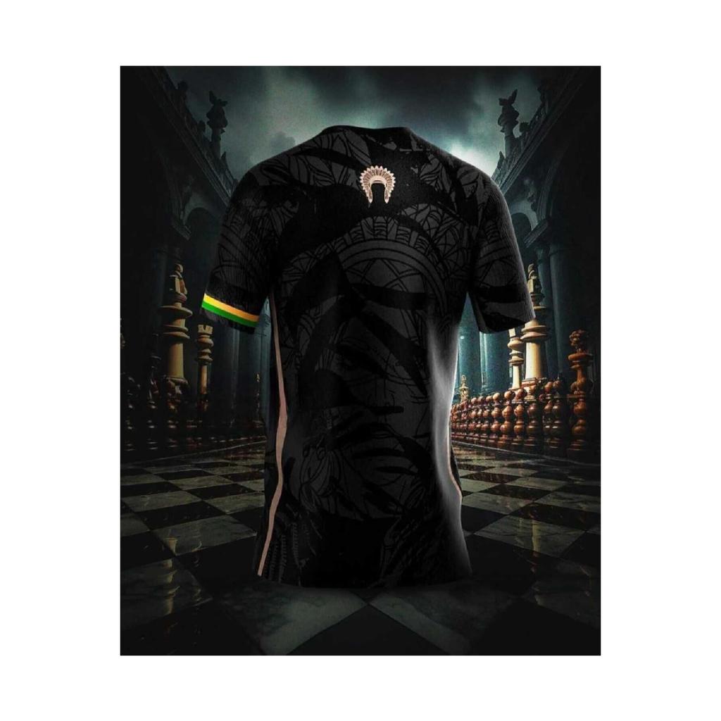 Brazil Black Custom Design Black Football Jersey No Name The Prince