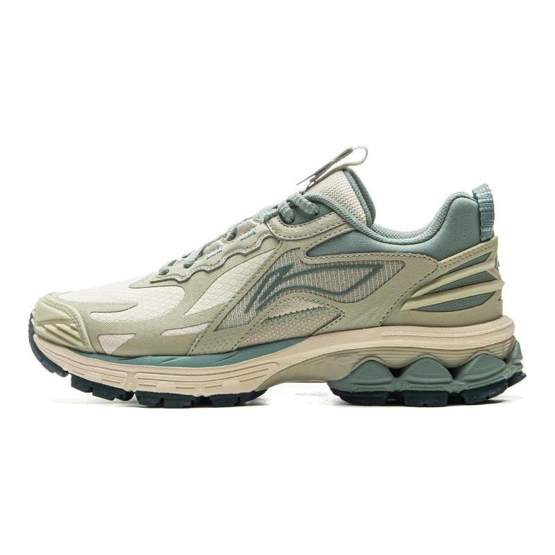 Li-Ning Fuyao 2.0 Trail Women Low Running Shoes Green Beige ARXU010-5 35